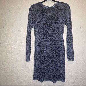 Long Sleeve Animal Print Dress